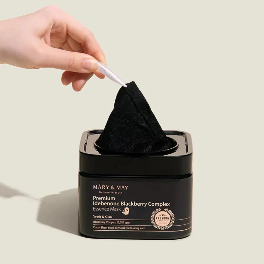Mary & May - Premium Idebenone Blackberry Complex Essence Mask | GOYO